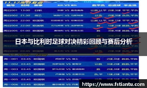 日本与比利时足球对决精彩回顾与赛后分析